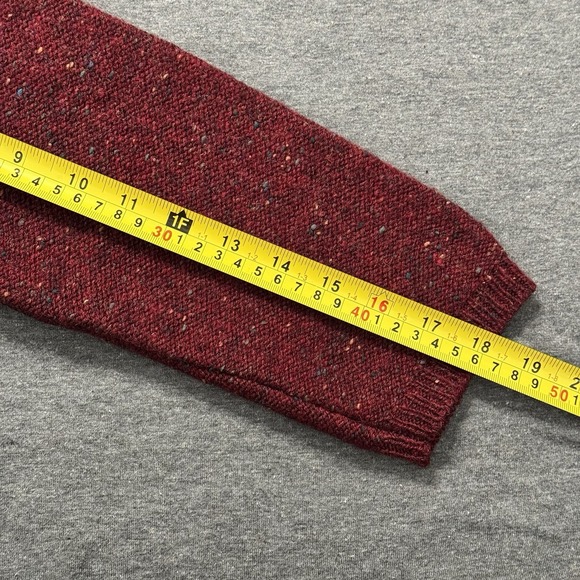 Vintage Pendleton 100% Virgin Wool Speckled Red Knit Cardigan Sweater Sz Small - Picture 7 of 10